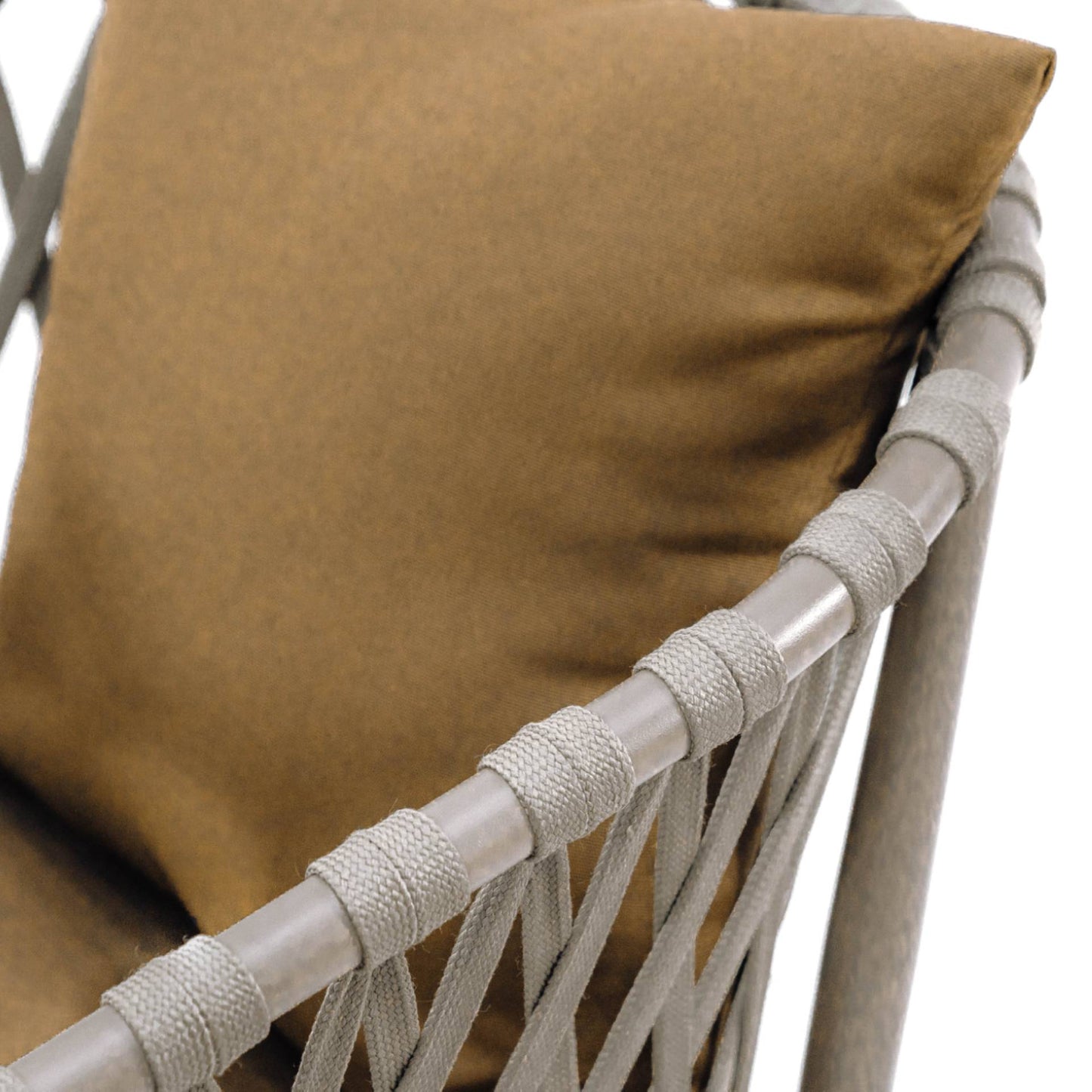 SunTuur Aluminium & Rope Chair With Cushion Brown