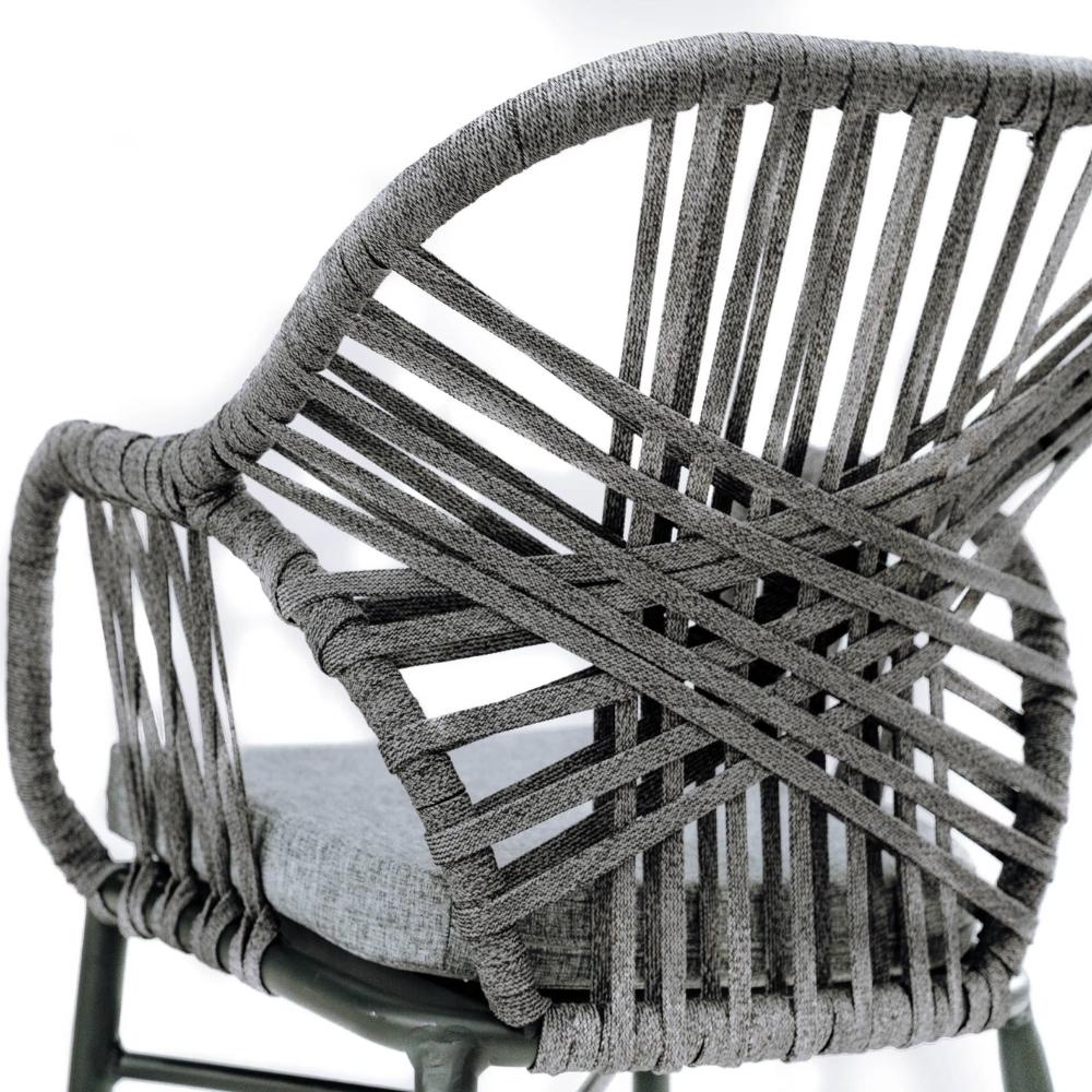 Aluminum Chair With Rope - Grey