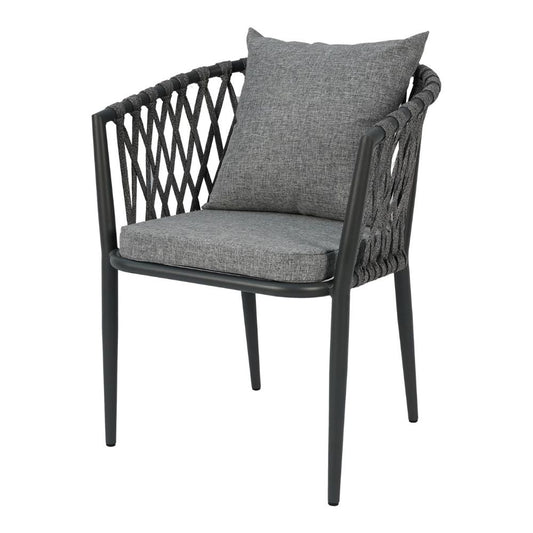 SunTuur Aluminium & Rope Chair With Cushion Gary